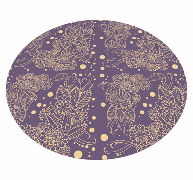 Mandala vinyl rug mandala pattern grace - TenStickers