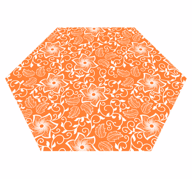 Botanical Adornment floral vinyl rug - TenStickers