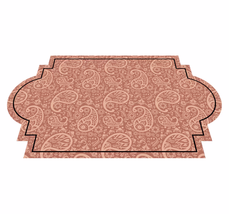 Paisley Contoured Design texture vinyl rug - TenStickers