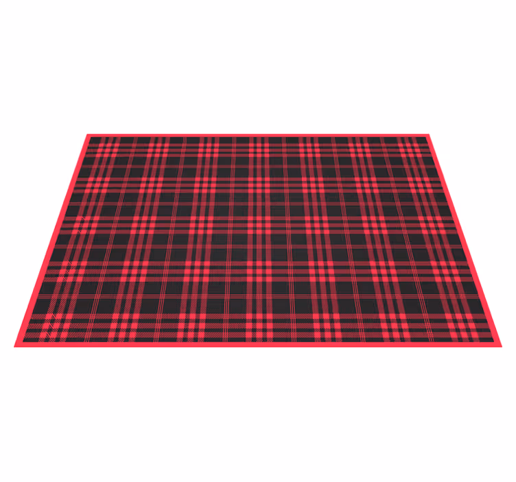 Plaid Patterned stripes vinyl rug - TenStickers