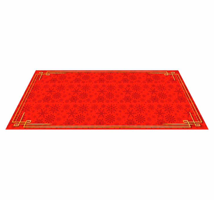 Ornate Snowflake Pattern custom vinyl rug - TenStickers