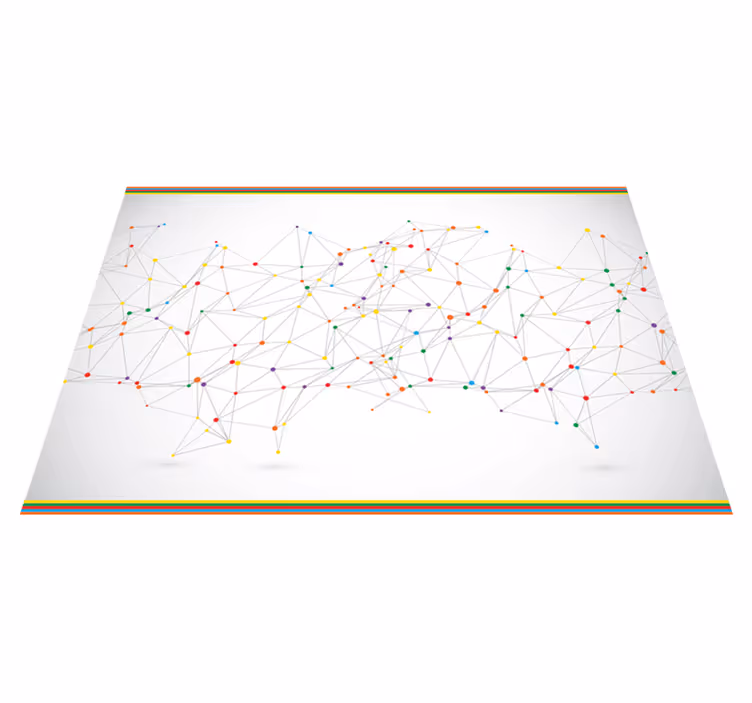 Geometric vinyl rug geometric connections - TenStickers