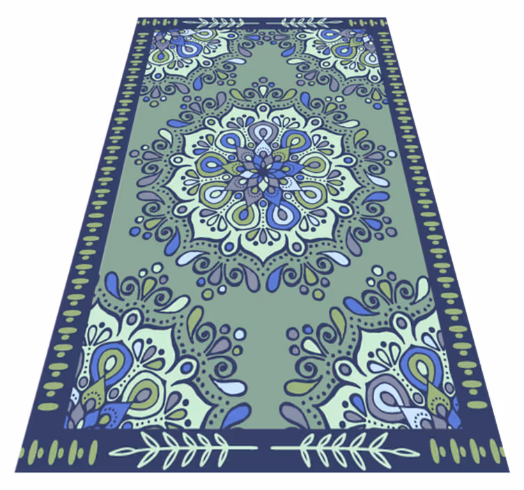 Mandala vinyl rug mandala design centerpiece - TenStickers