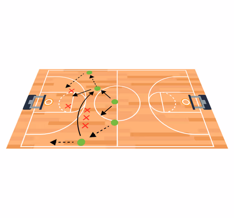 Basketball Court road vinyl rug - TenStickers