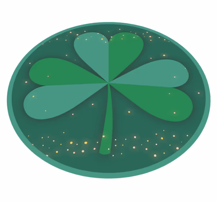 Shamrock and stars floral rug - TenStickers
