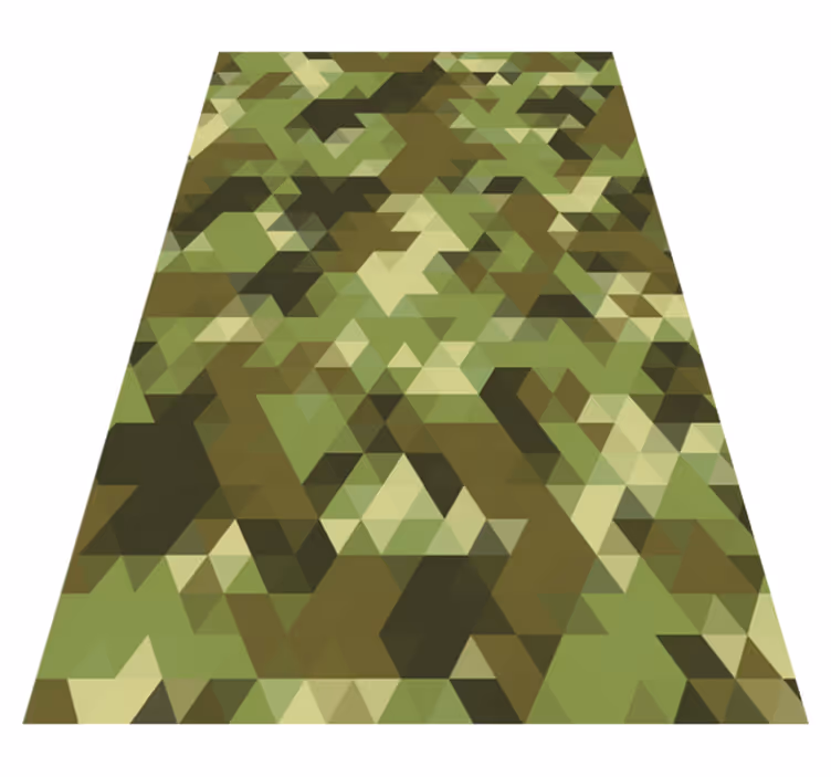 Geometric vinyl rug in geometric camouflage - TenStickers
