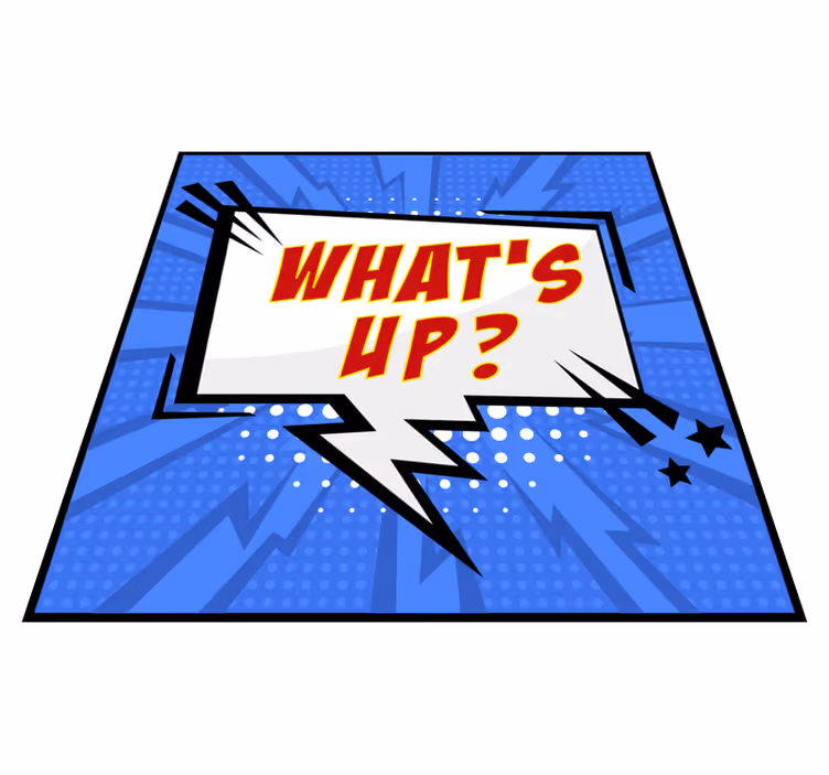 Comic Bubble Greeting custom vinyl rug - TenStickers
