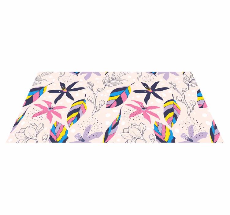 Blossom Flower floral rug - TenStickers