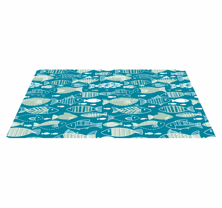 Aquatic Pattern animal vinyl rug - TenStickers