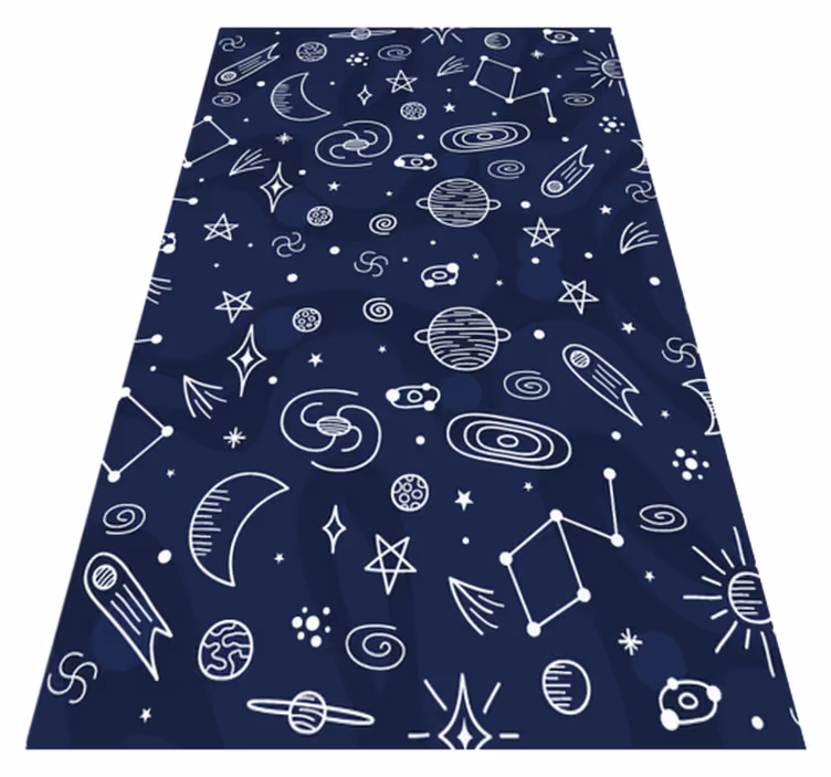 Whitin the Space kids vinyl rug - TenStickers