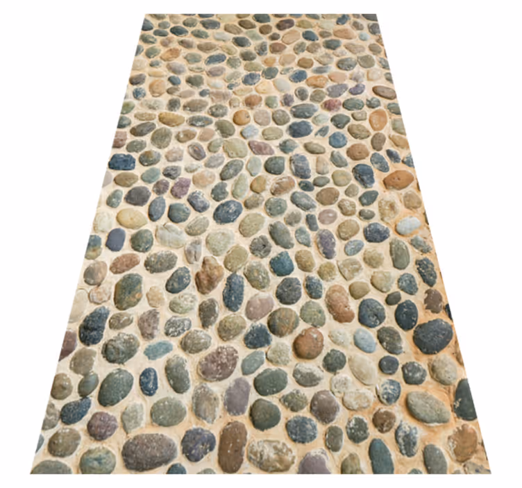 Pebble Artwork texture vinyl rug - TenStickers