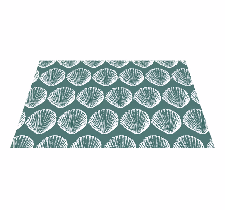 Shell Pattern floral vinyl rug - TenStickers