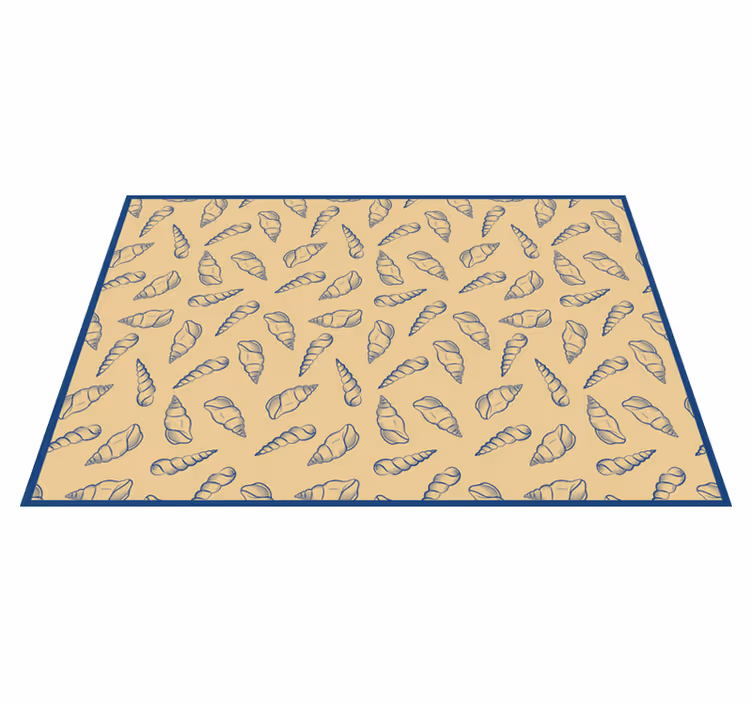 Marine Motif Accent bathroom vinyl rug - TenStickers
