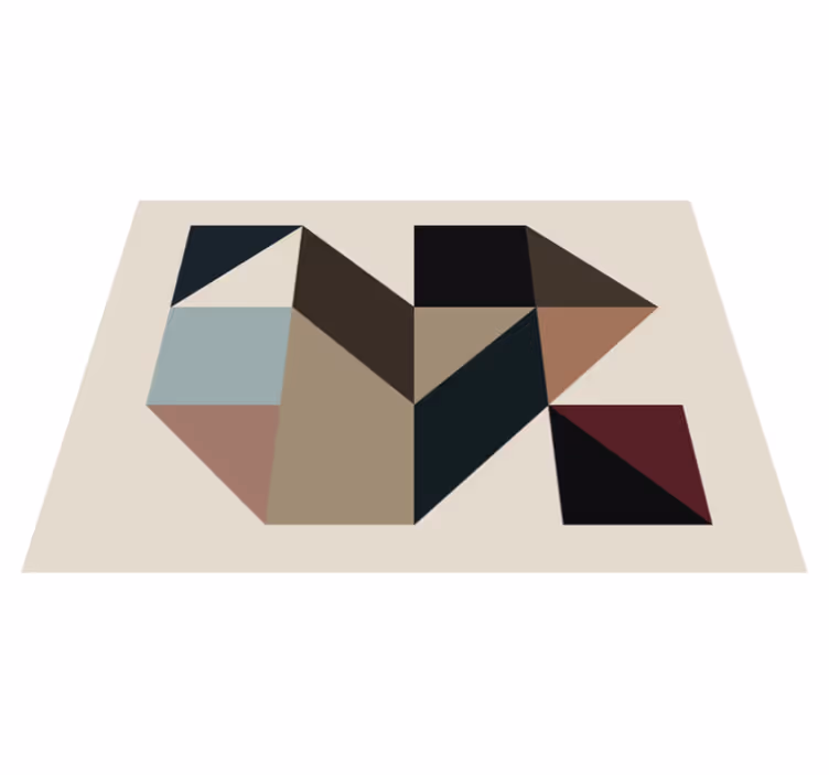 Geometric vinyl rug for stylish shapes decor - TenStickers