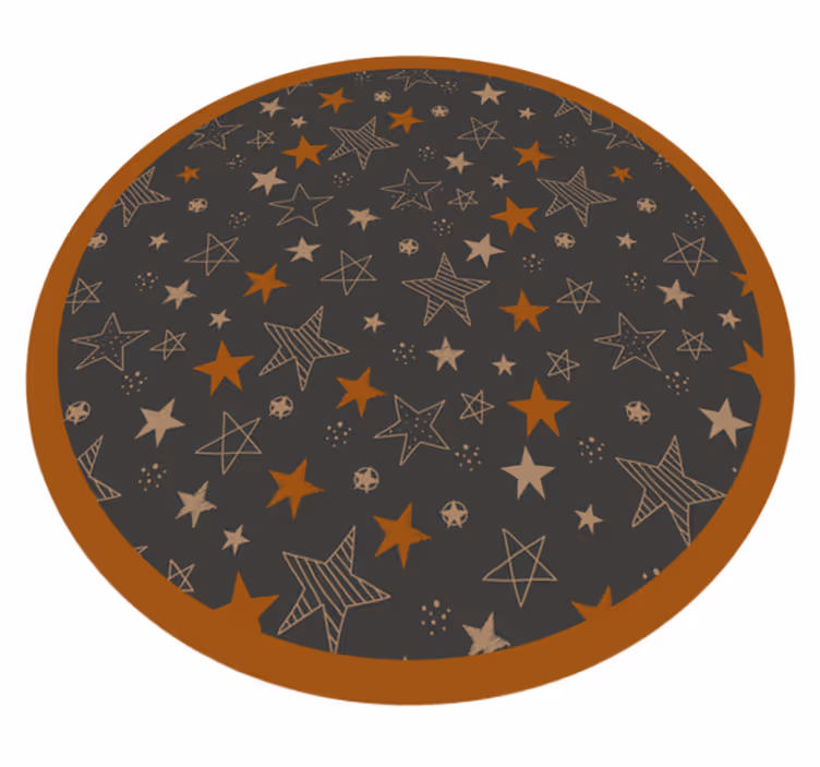 Celestial Motifs star vinyl rug - TenStickers