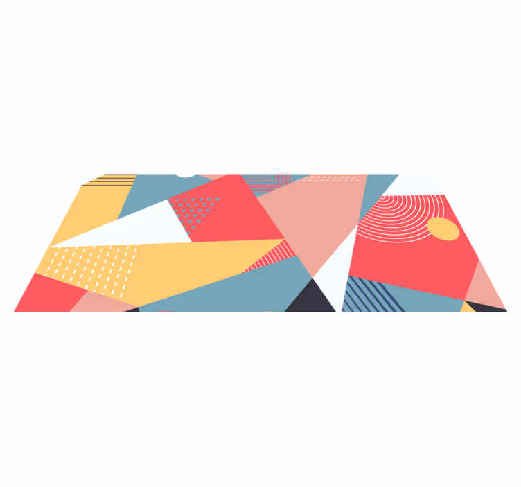 Colorful geometric design geometric vinyl rug - TenStickers