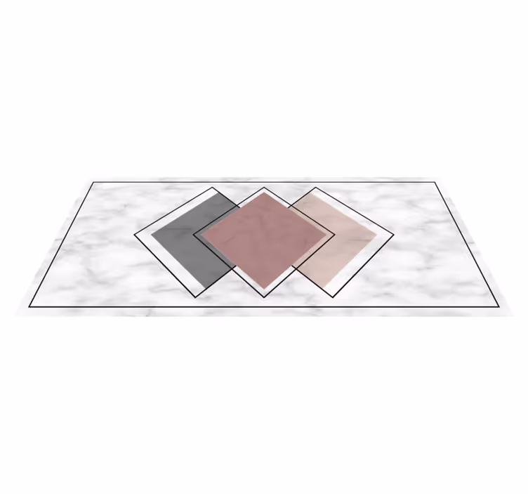 Marble vinyl rug marble geometrics design - TenStickers