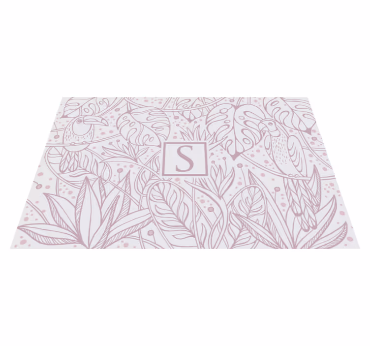 Custom jungle motif custom vinyl rug - TenStickers
