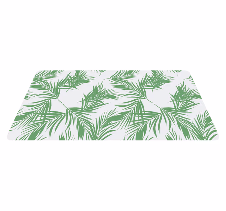 Tropical palm pattern floral vinyl rug - TenStickers