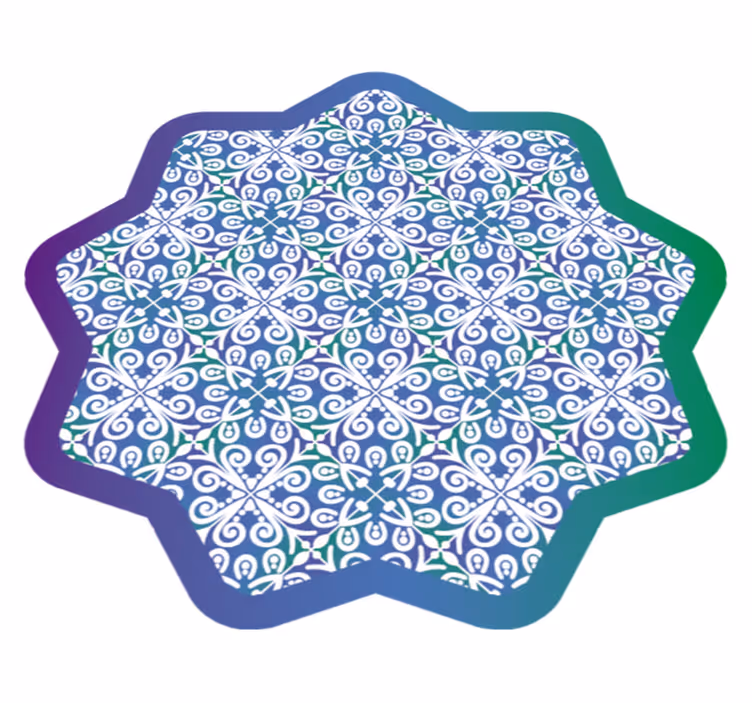Intricate Tile Design tile vinyl rug - TenStickers