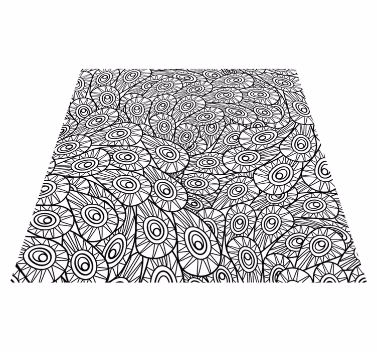 peacock ornament floral rug - TenStickers