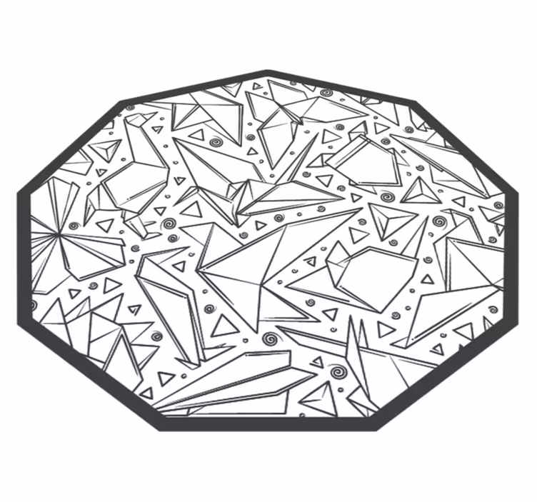 Geometric vinyl rug octagon shapes - TenStickers