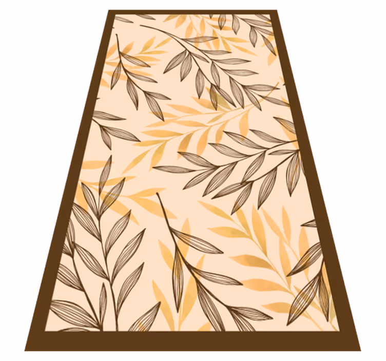 Autumn Foliage Motif floral vinyl rug - TenStickers