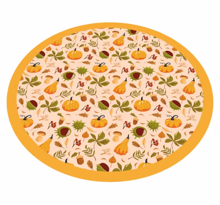 Autumn Harvest Theme nature vinyl rug - TenStickers