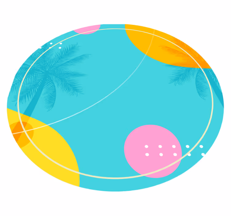 Tropical Palm Decor floral vinyl rug - TenStickers