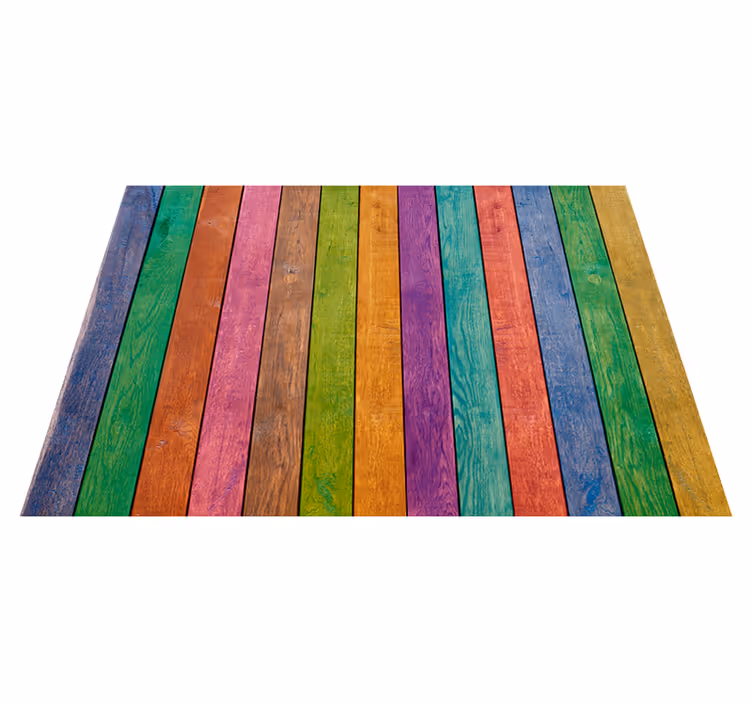 Wooden multicolor pattern wood flooring - TenStickers