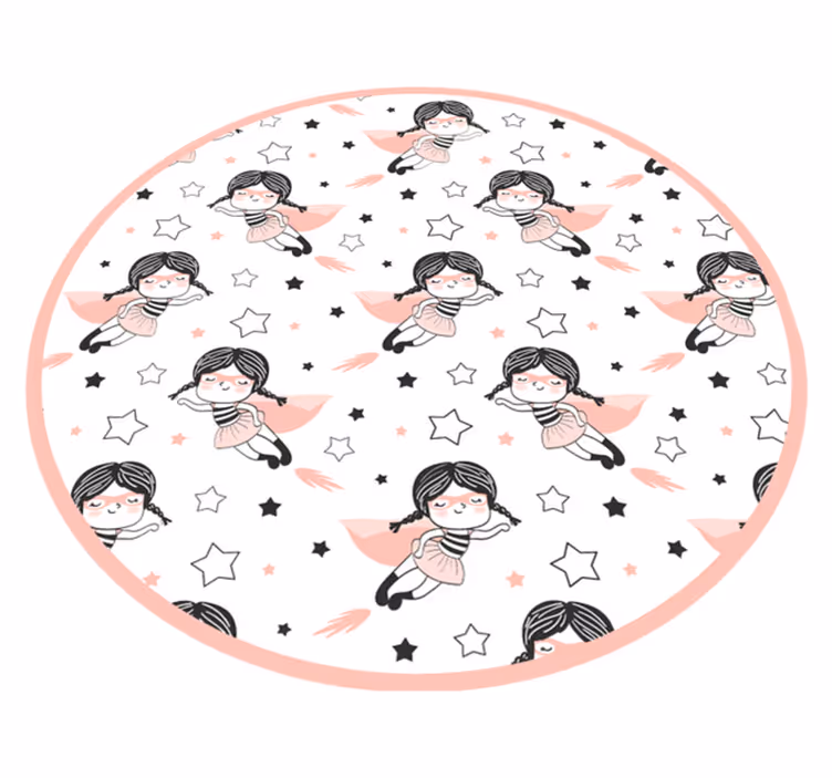 Supergirl Round custom rug - TenStickers
