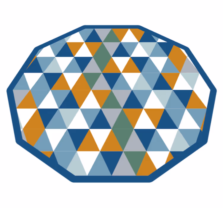 Abstract Octagon geometric vinyl rug - TenStickers