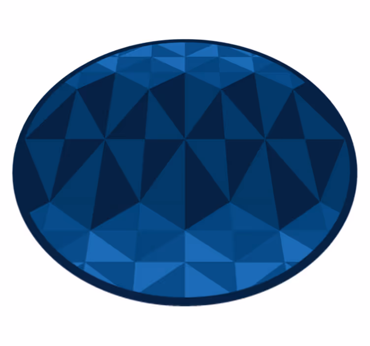 Geometric vinyl rug with circular design - TenStickers