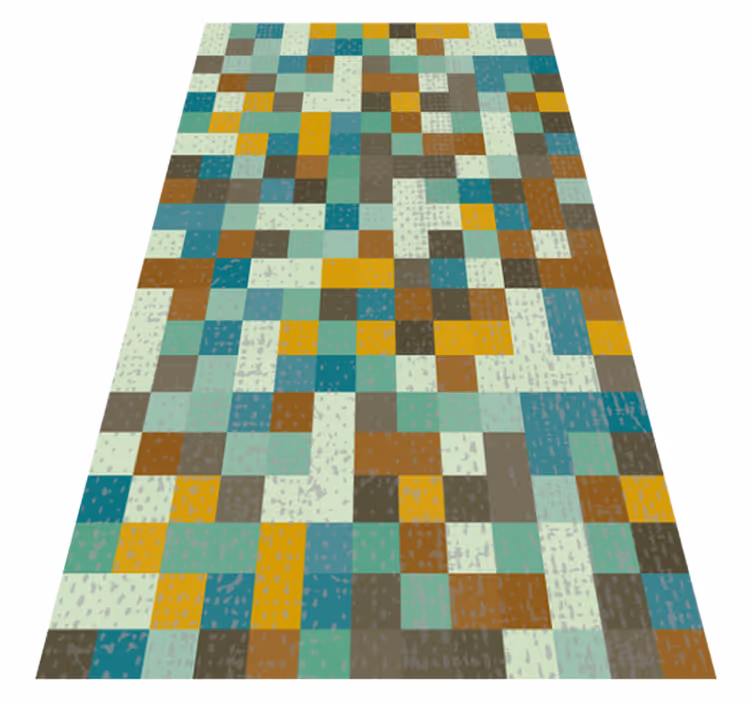 Mosaic Geometry geometric vinyl rug - TenStickers