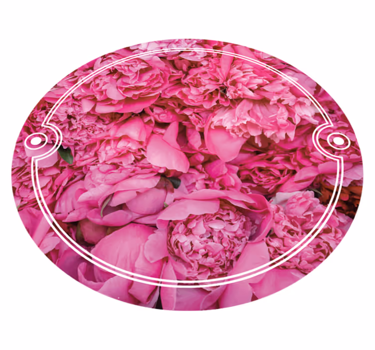 Botanical Meditation Area floral vinyl rug - TenStickers
