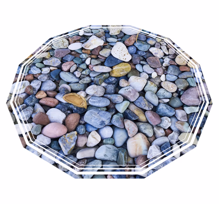 Pebble Illusion stone effect vinyl rug - TenStickers