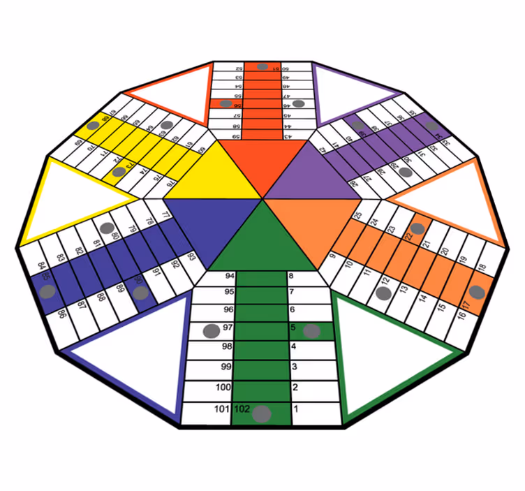 Classic parchis game game mat - TenStickers