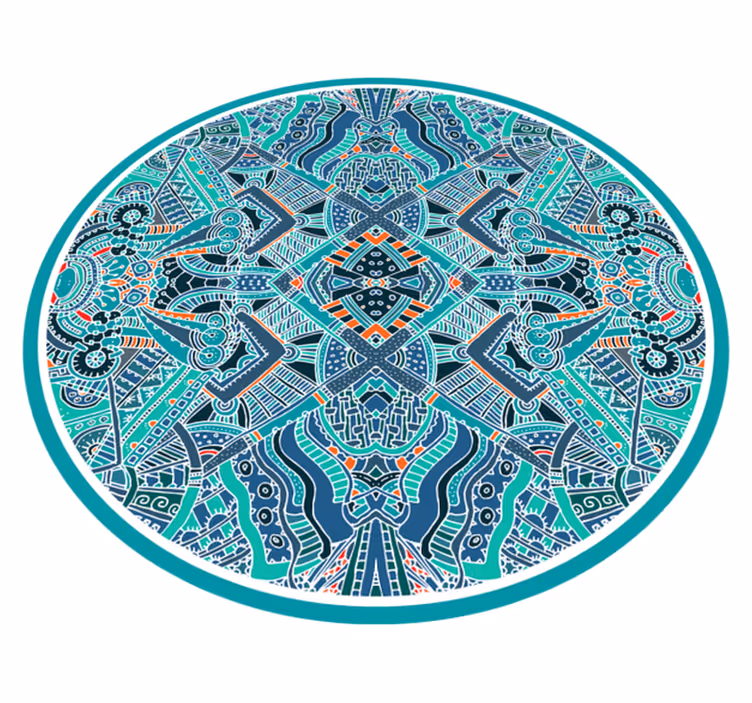 Mandala vinyl rug mandala circularity - TenStickers