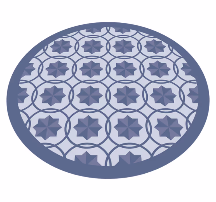 Geometric vinyl rug with symmetric pattern - TenStickers