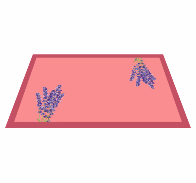 Botanical Lavender Highlights floral vinyl rug - TenStickers