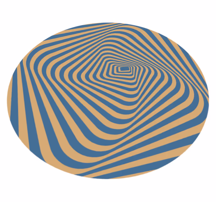 Concentric Bands stripes vinyl rug - TenStickers