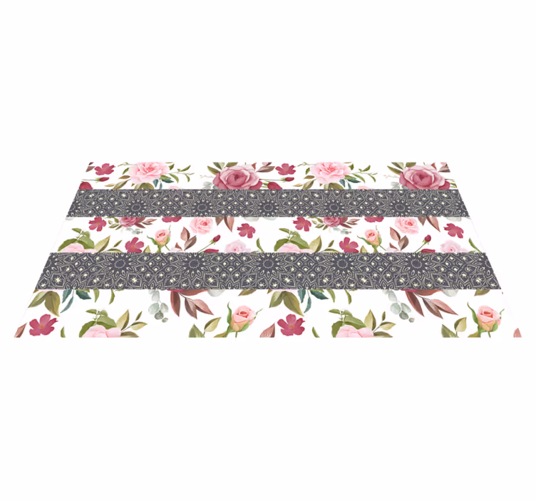 Blooming Runner floral vinyl rug - TenStickers