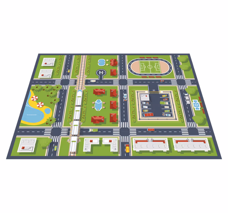 City Playmat road vinyl rug - TenStickers