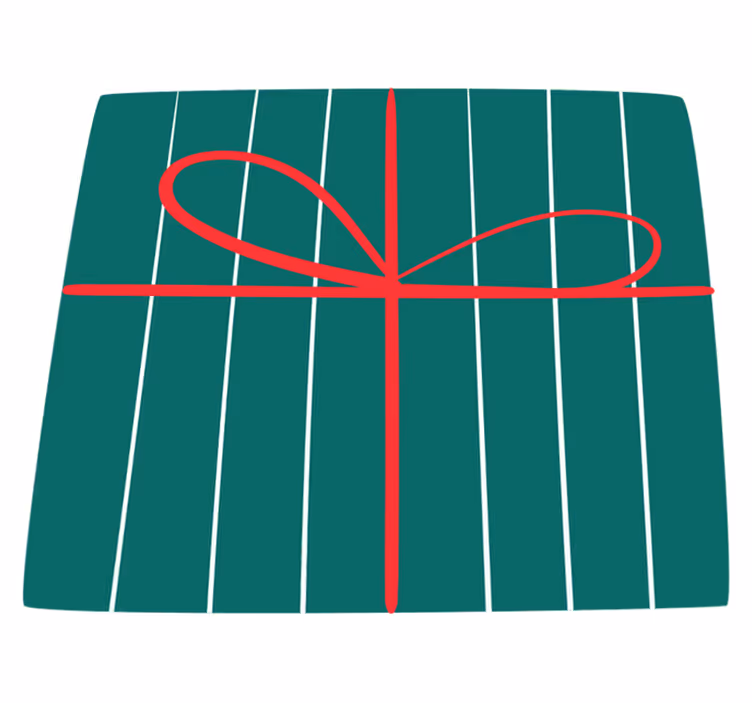 Green Red Lines stripes vinyl rug - TenStickers