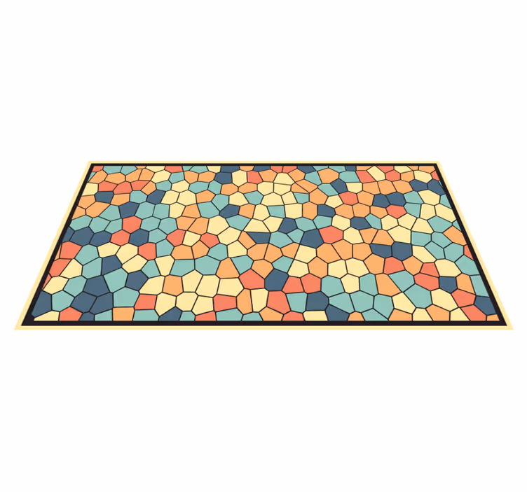 Hexagon Pattern geometric vinyl rug - TenStickers