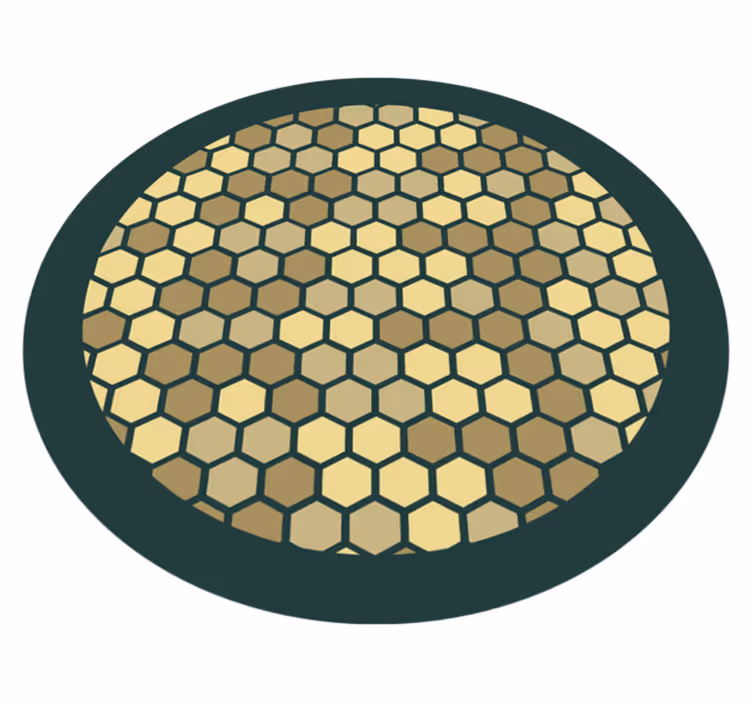 Geometric Honeycomb Structure geometric vinyl rug - TenStickers