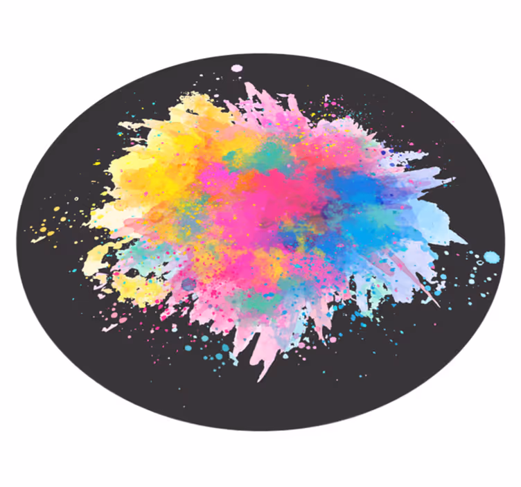 Colorful Splash Explosion texture vinyl rug - TenStickers