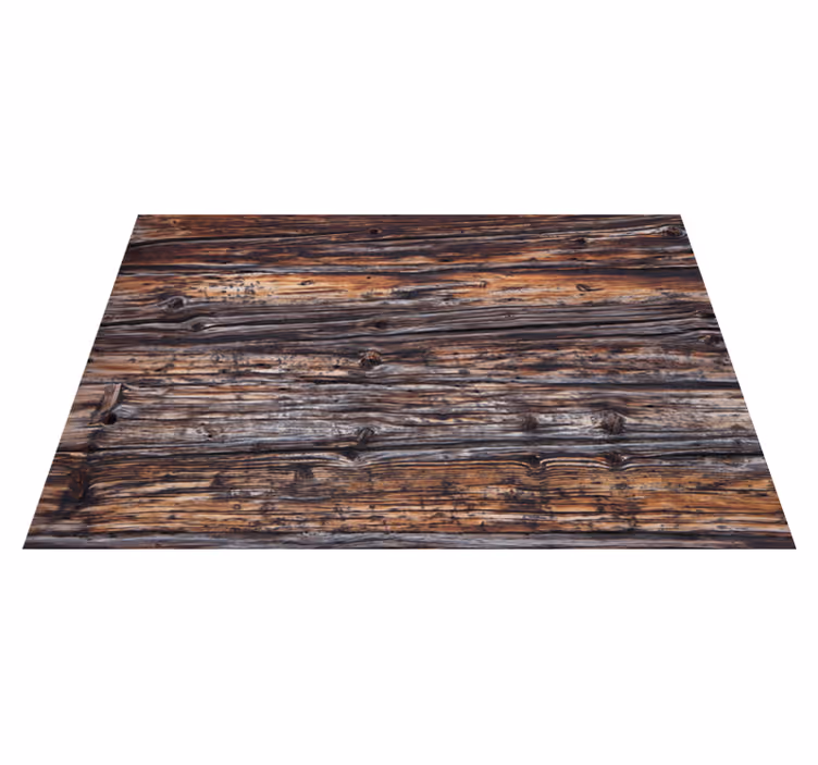 Vintage wood  effect vinyl rug - TenStickers