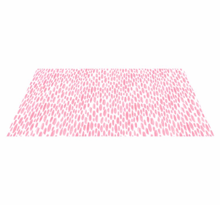 Pink Watercolor Dots teenage bedroom vinyl rug - TenStickers
