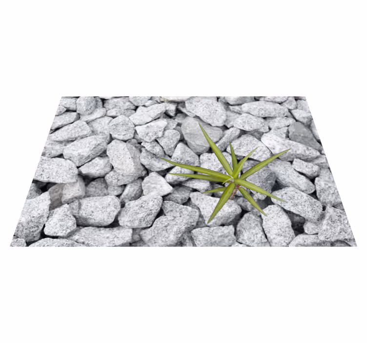 Stone Surface with Texture stone effect vinyl rug - TenStickers
